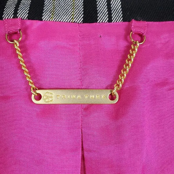 (75% OFF) NWT Trina Turk Juno Jacket Plaid Blazer Cape 0 (Has Stretch) MSRP $350 - Picture 6 of 7